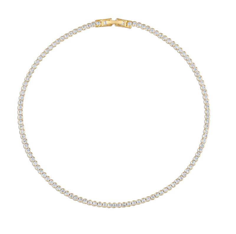 Lenore crystal tennis necklace