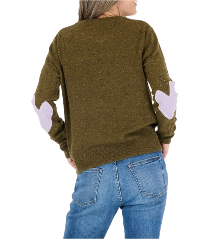 Patchwork pullover - army green