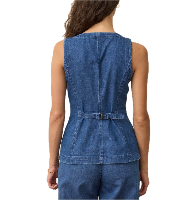 Charlie denim vest-medium wash
