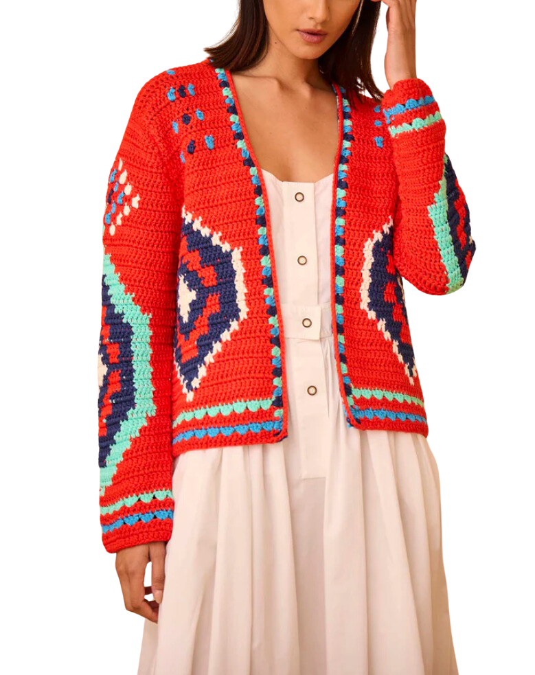 Callen cardigan - red multi