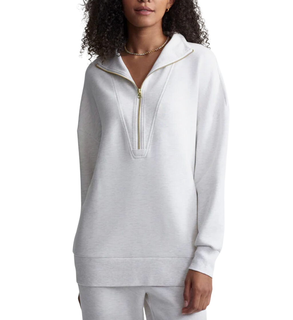 Masie longline sweat - ivory marl