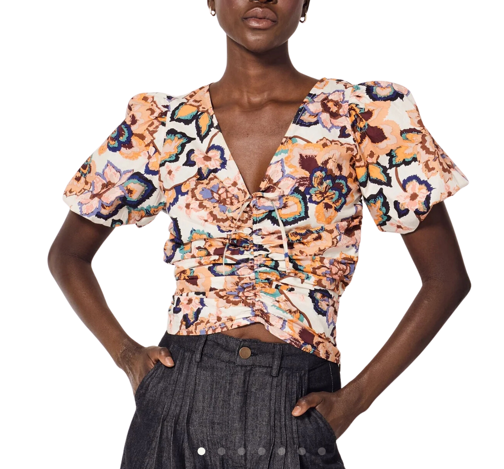 Delphina top - desert floral print