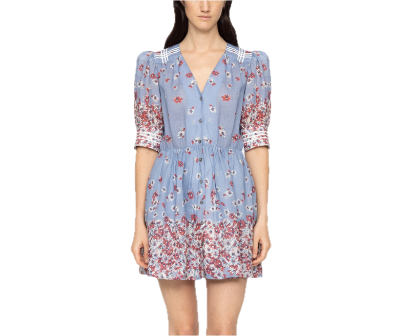 Whitney SS mini dress - blue