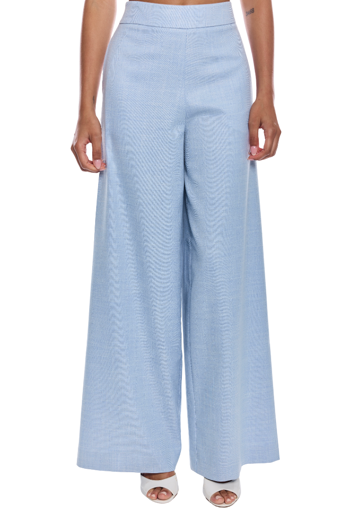 Magda chambray suiting pants - chambray blue – Mason-Mayes