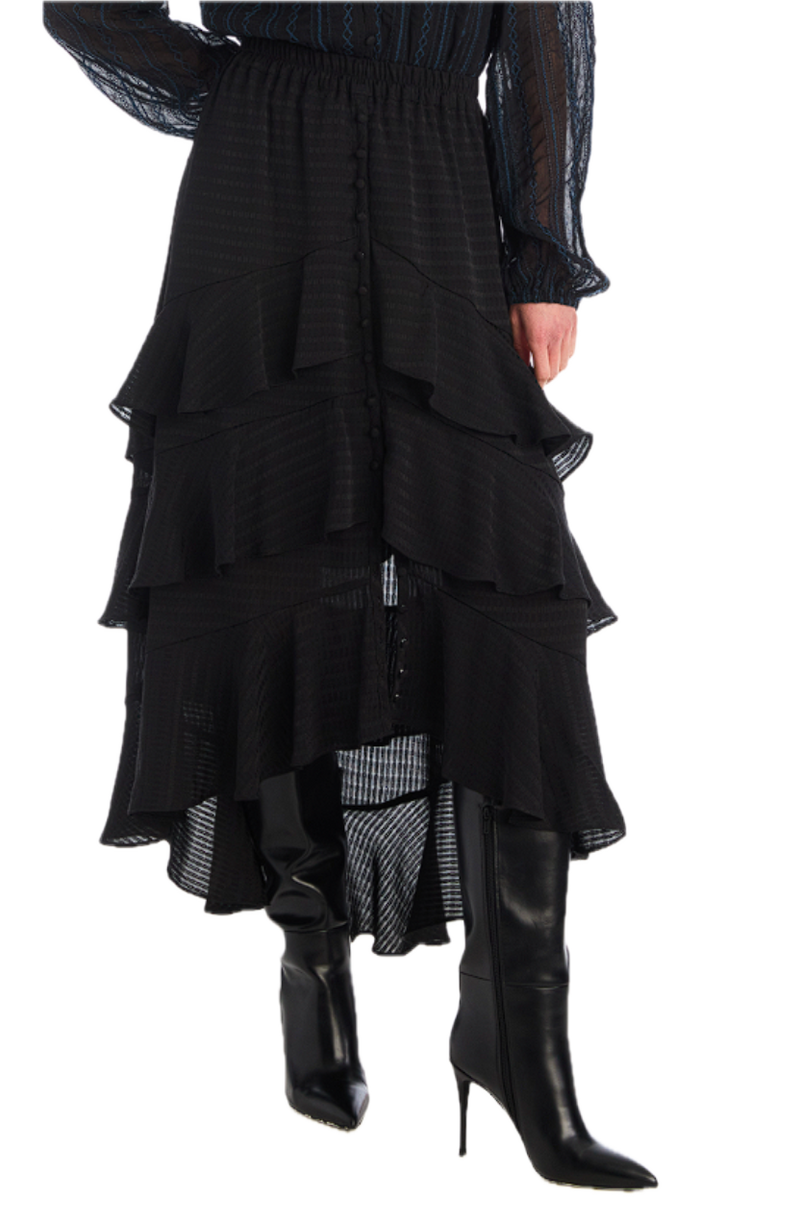 Ella midi skirt - black