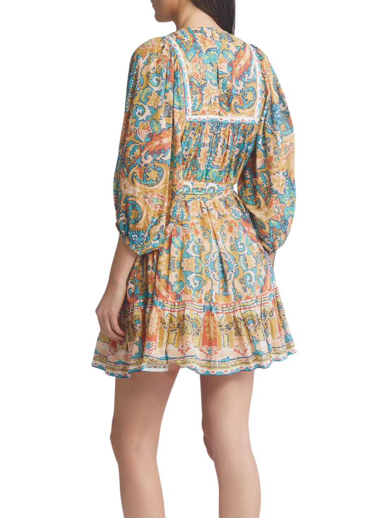 Magdalena mini dress - las palmas print