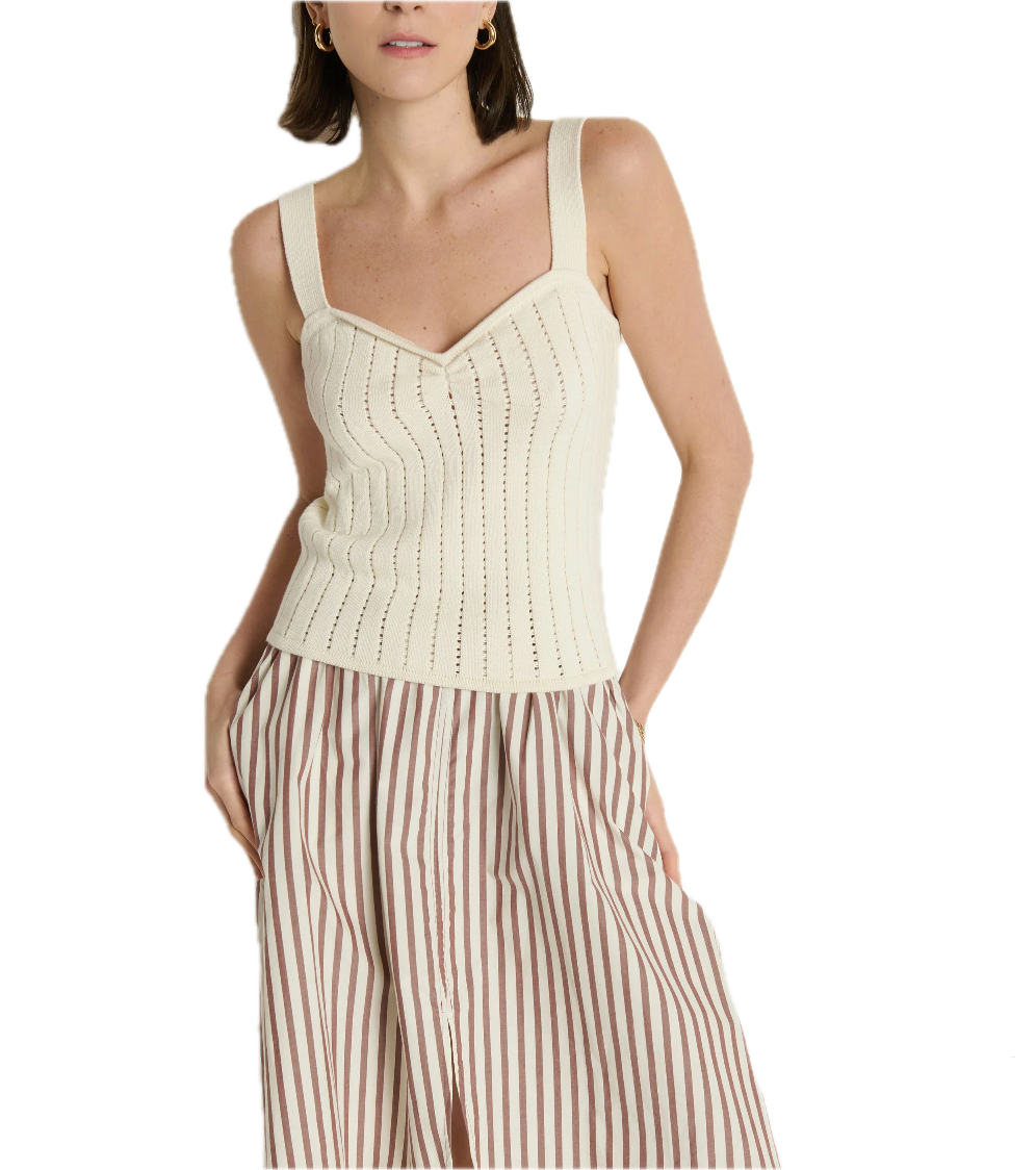 Cali sweater tank - porcelain