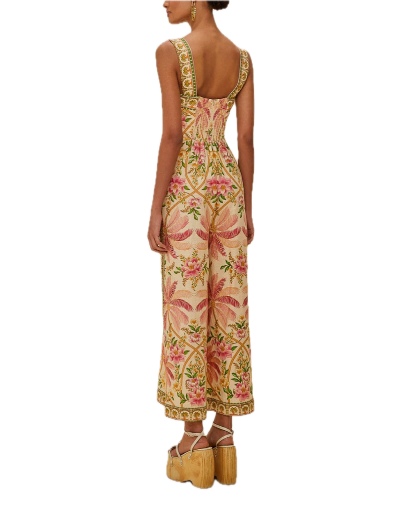 Palm dream strap knot jumpsuit
