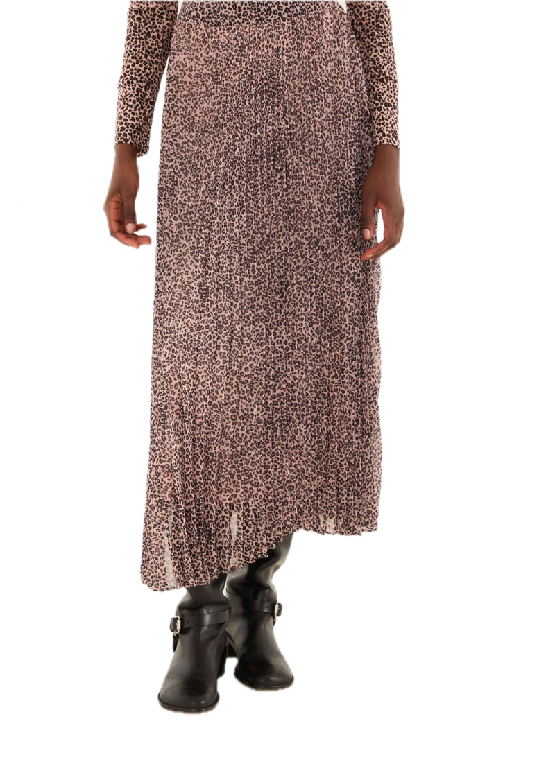 Baby leopard Pleated Skirt