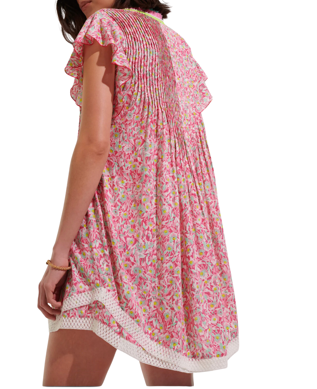 Mini dress sasha v - pink kaktus