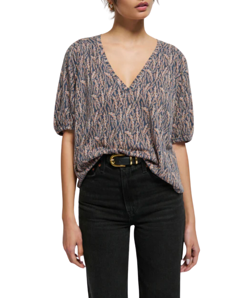 Edie shirred top - midnight