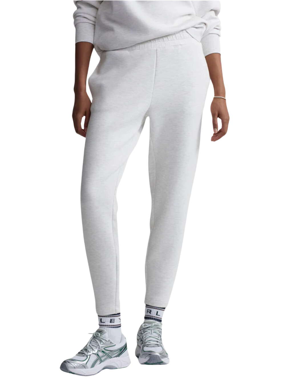 The slim pant 25 - ivory marl