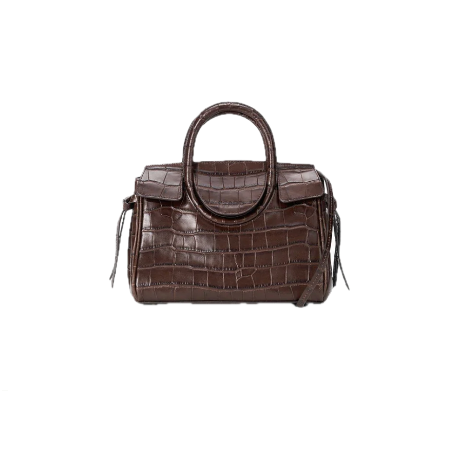 Maude mini carryall - espresso croco