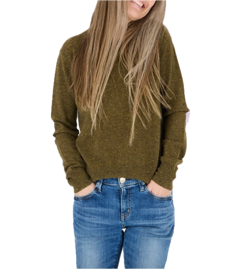 Patchwork pullover - army green