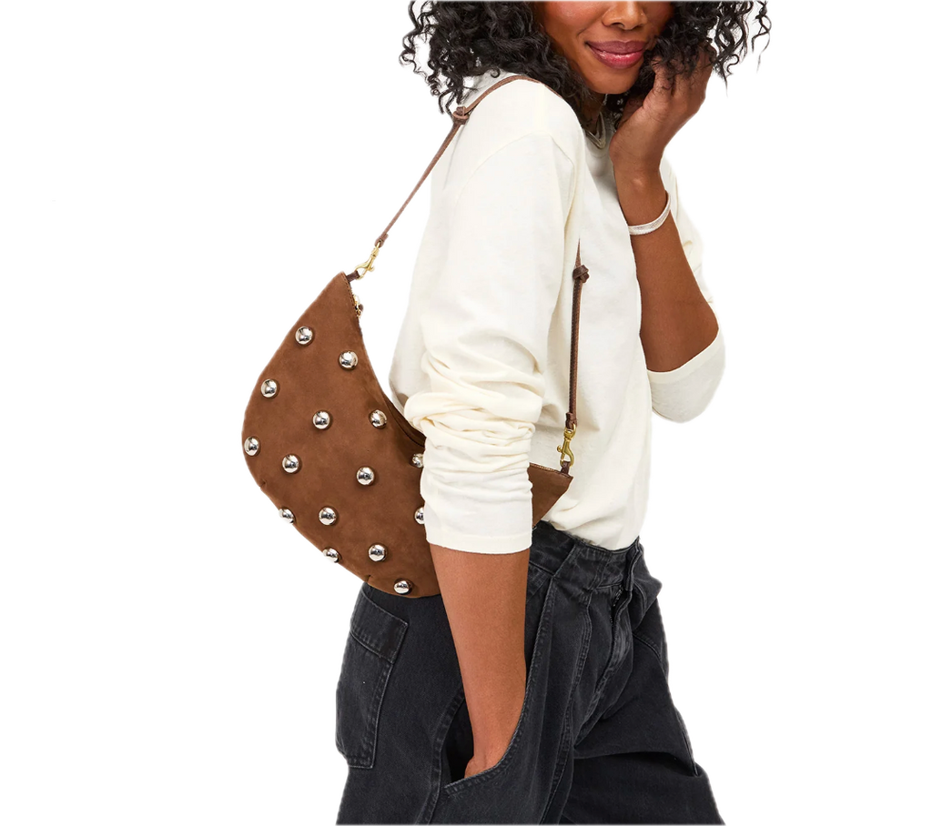 Lune w/ studs - choco bar