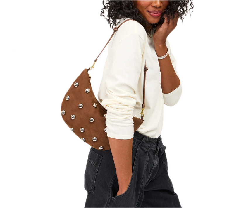 Lune w/ studs - choco bar