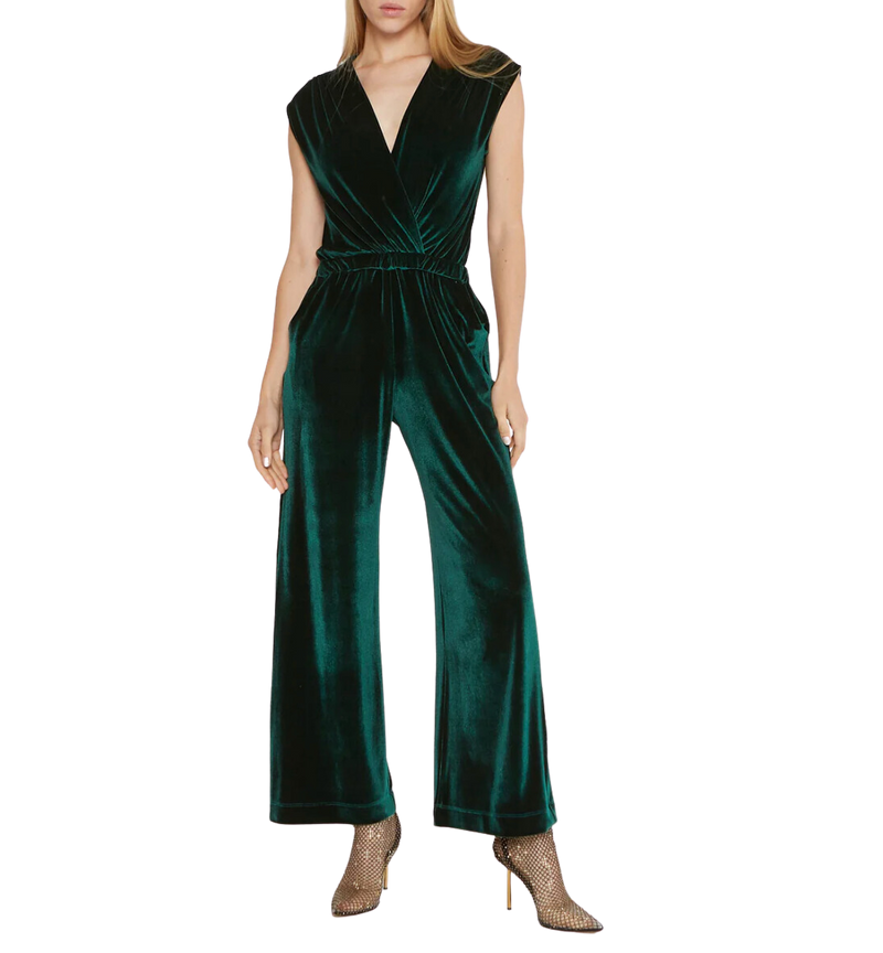 Velvet classic jumpsuit - emerald