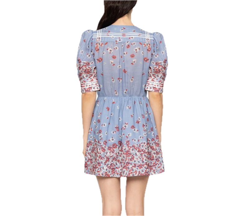 Whitney SS mini dress - blue