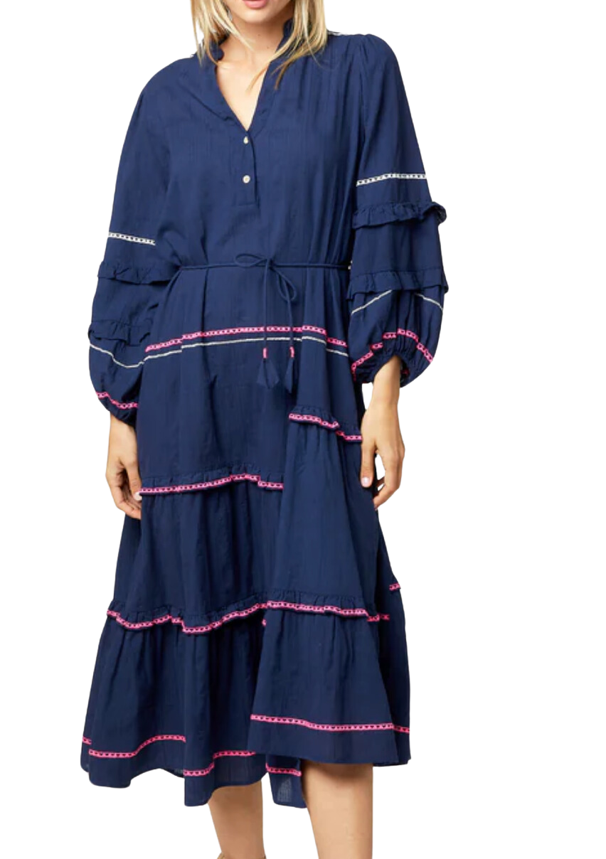 Pheobe cotton dress - indigo