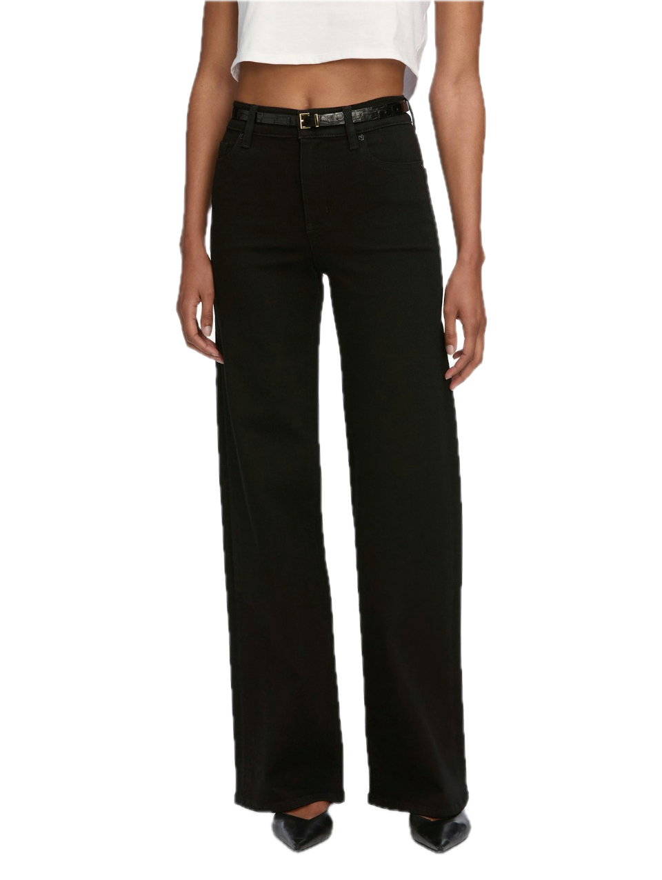 slim palazzo black