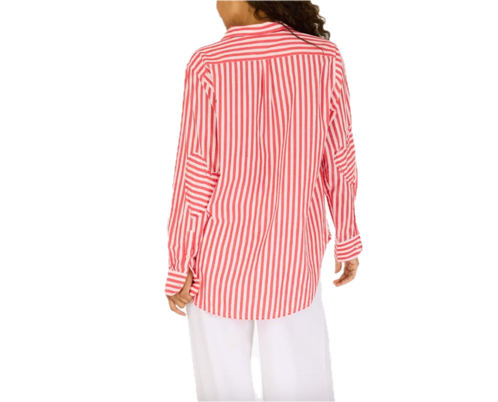 Mia stripe shirt - red/white