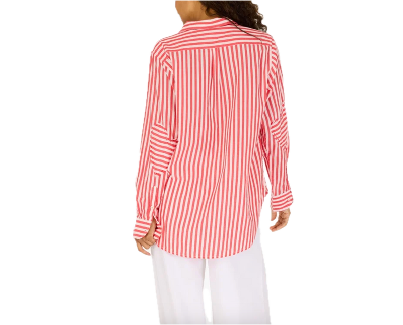 Mia stripe shirt - red/white