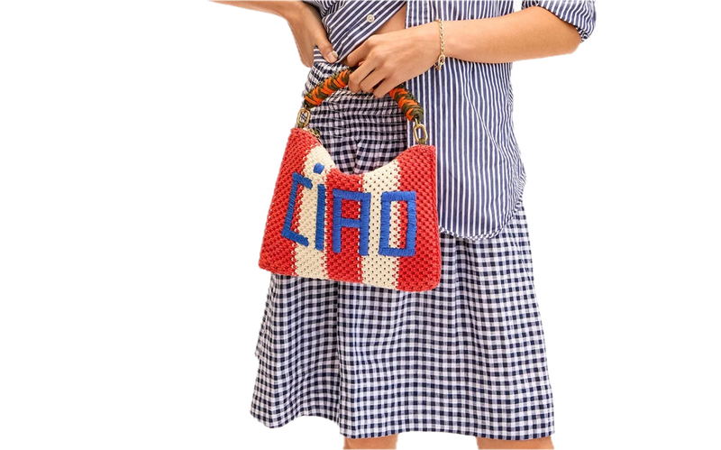 Flat clutch cream/bright poppy OS