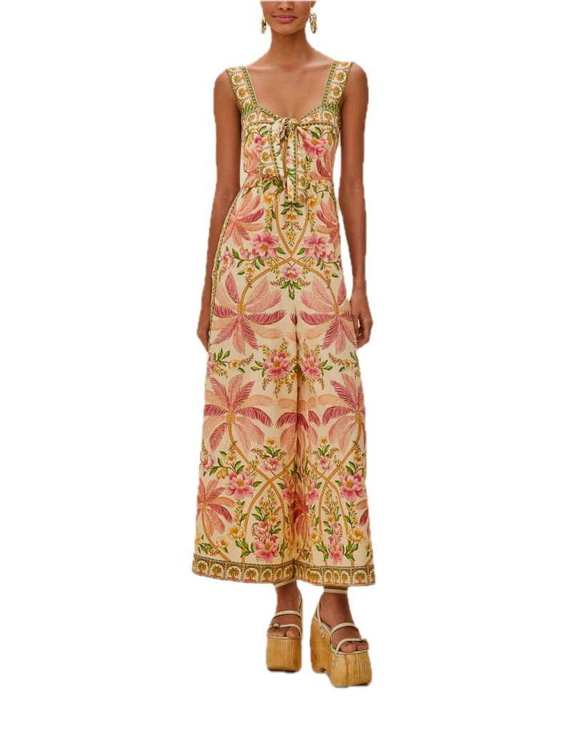 Palm dream strap knot jumpsuit