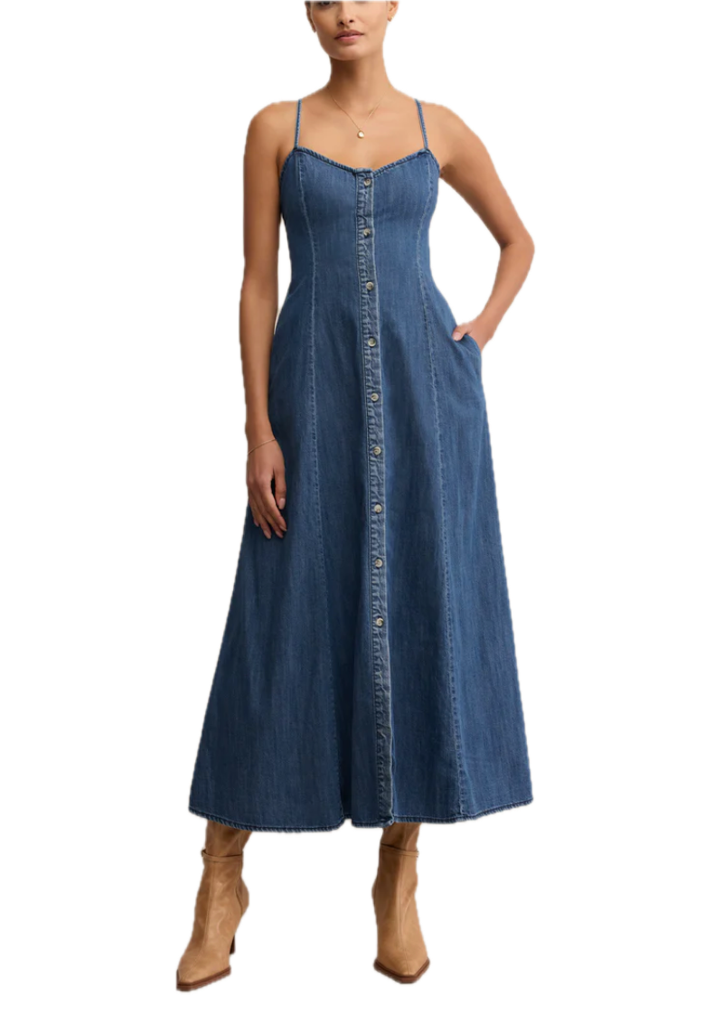 Angel Eyes Denim Midi
