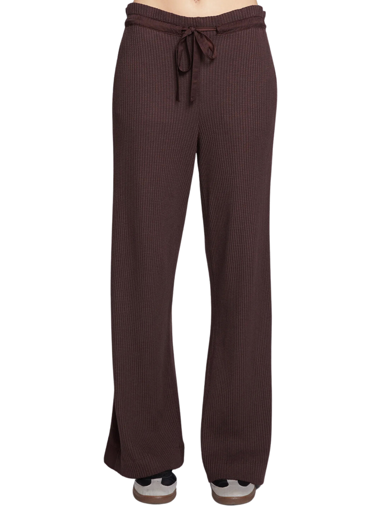 Luxe thermal ruched waist pant