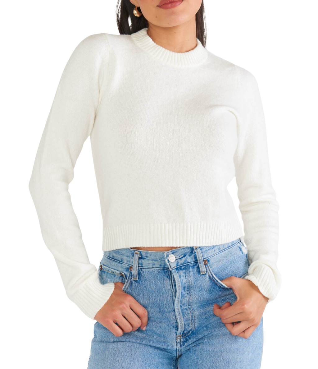 Tuck in sweater - cream knit