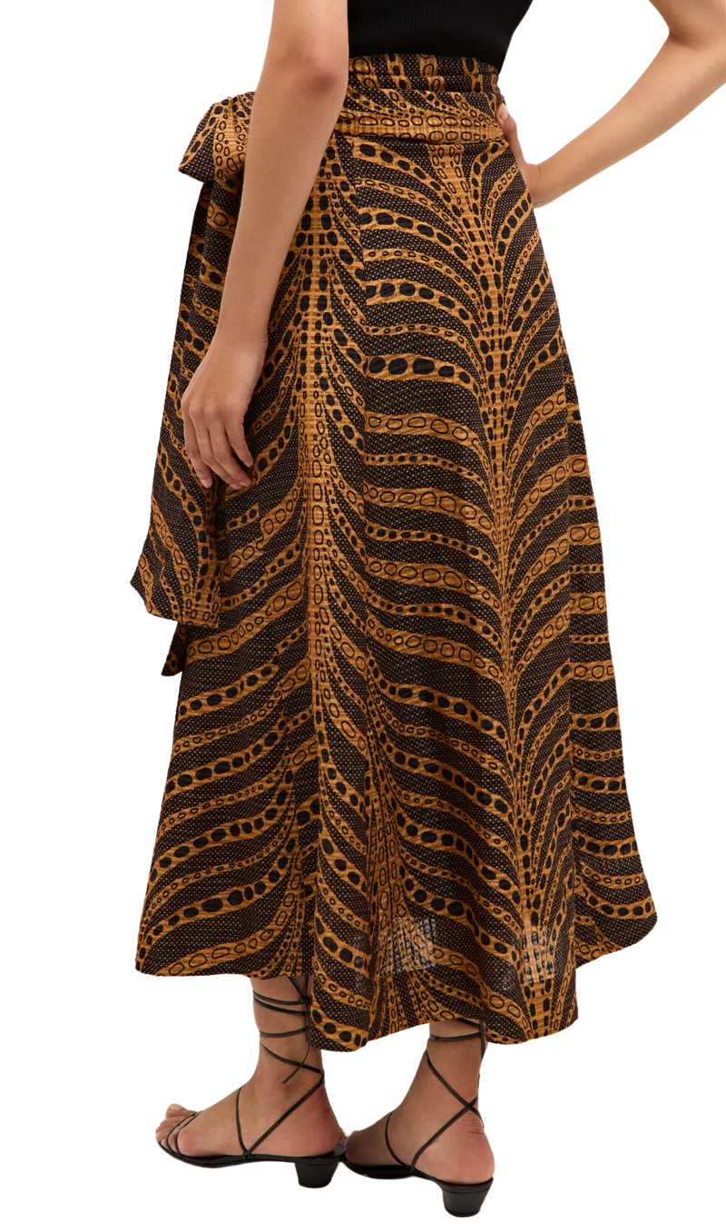 Estine wrap skirt - tigris