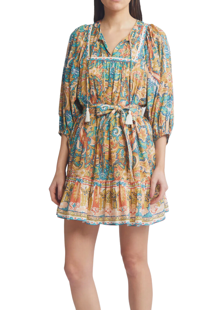 Magdalena mini dress - las palmas print