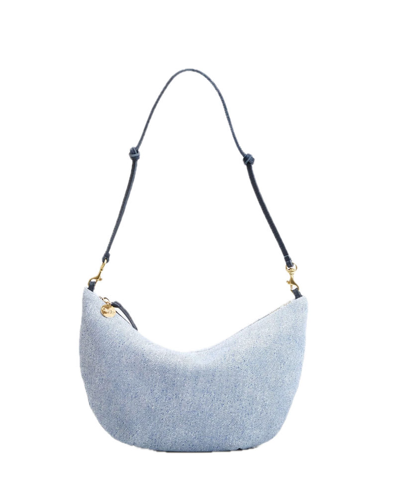 Lune - light blue denim suede