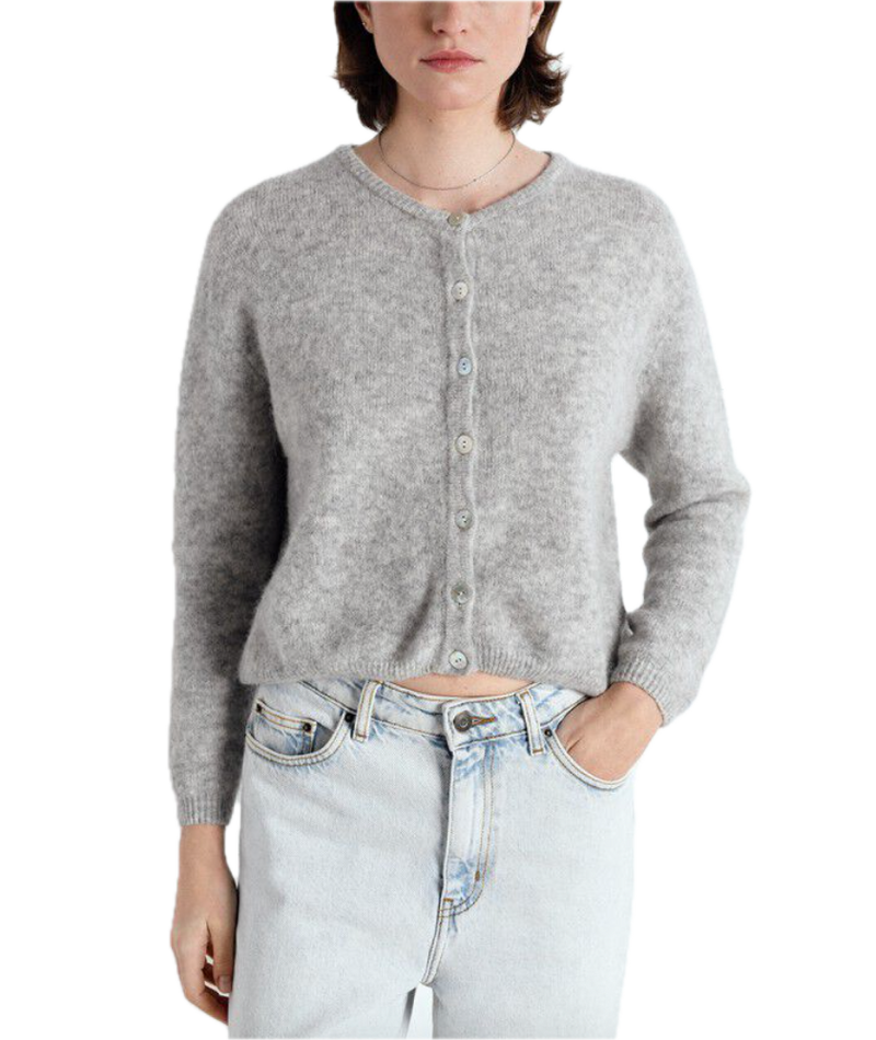 Vitow cardigan - gris clair chine