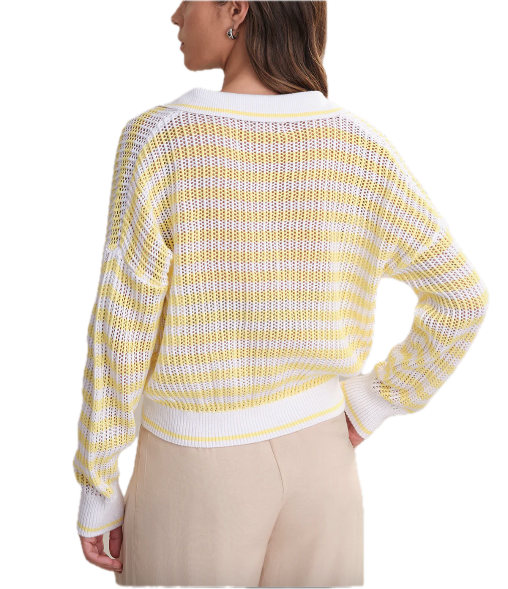 Kimberly striped tipping pullover