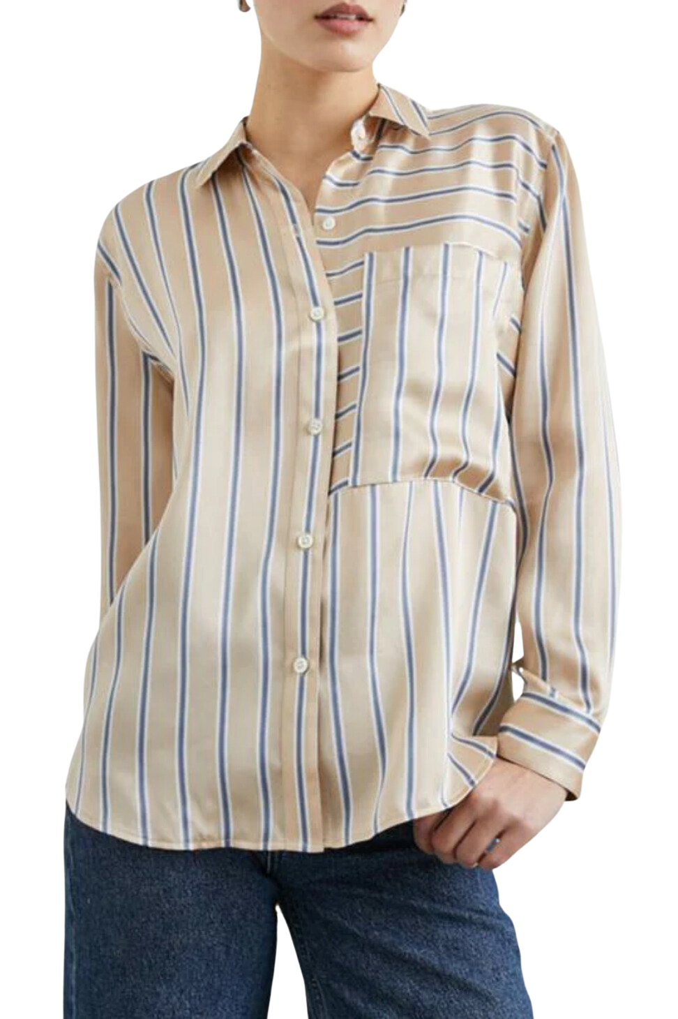 Spencer blouse - sandstone stripe