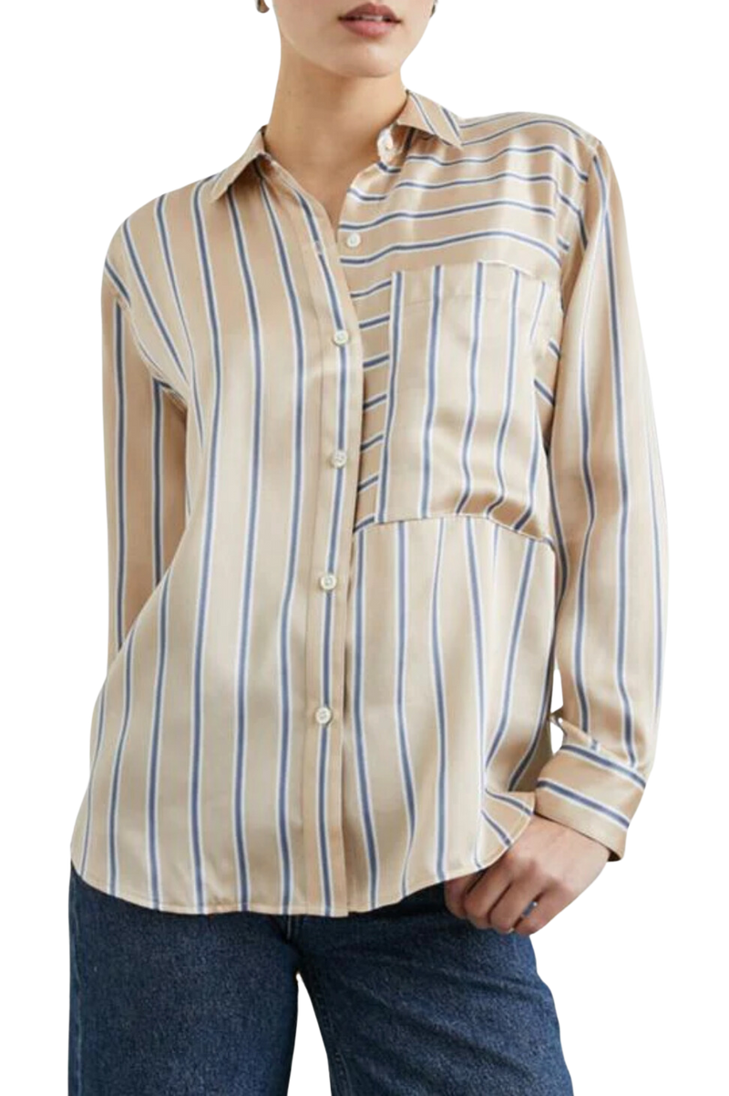 Spencer blouse - sandstone stripe