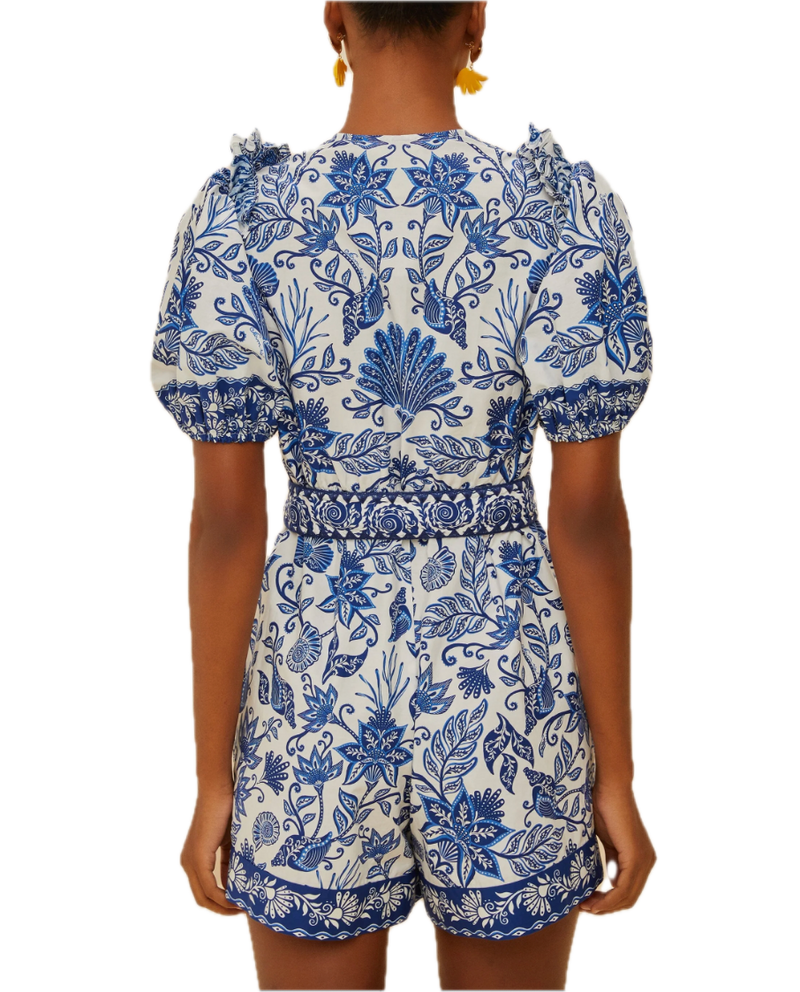 Shell garden off-white romper