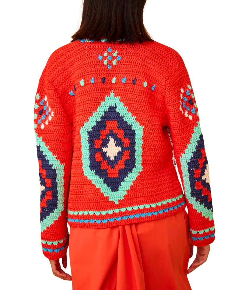 Callen cardigan - red multi