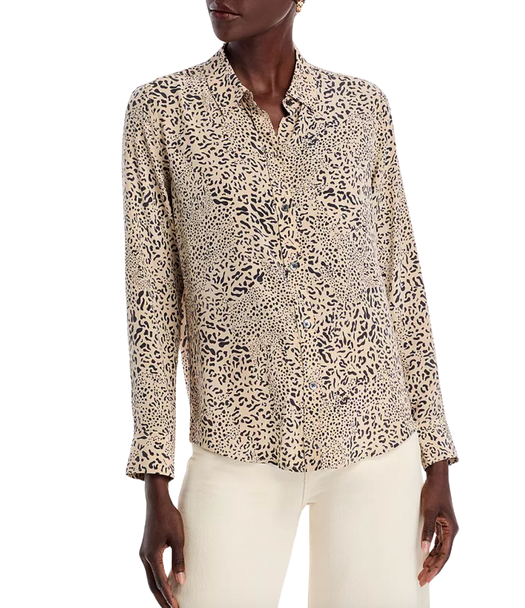 Kate blouse - sand mixed cheetah