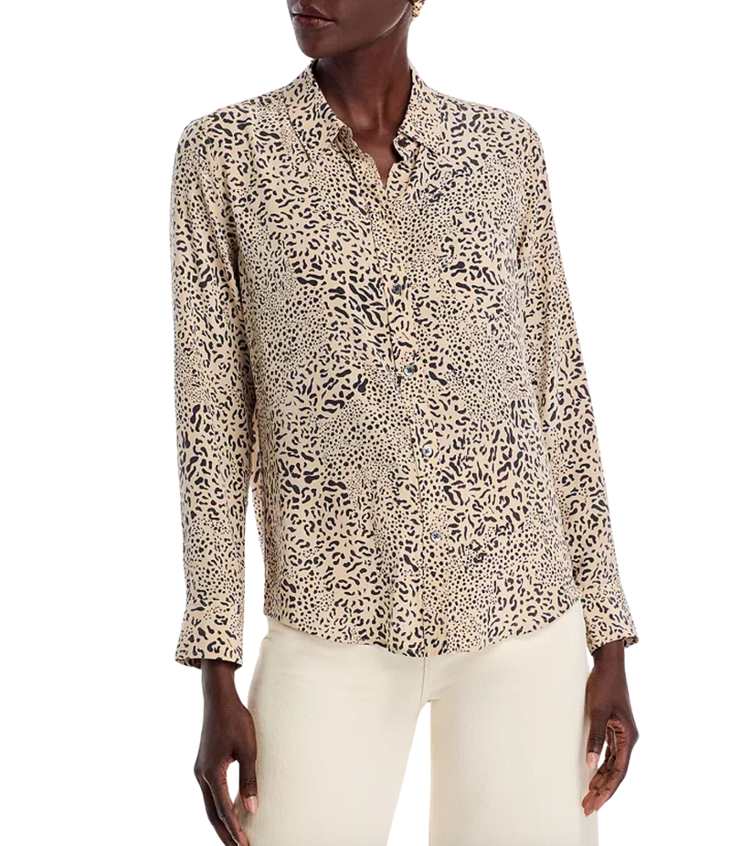 Kate blouse - sand mixed cheetah