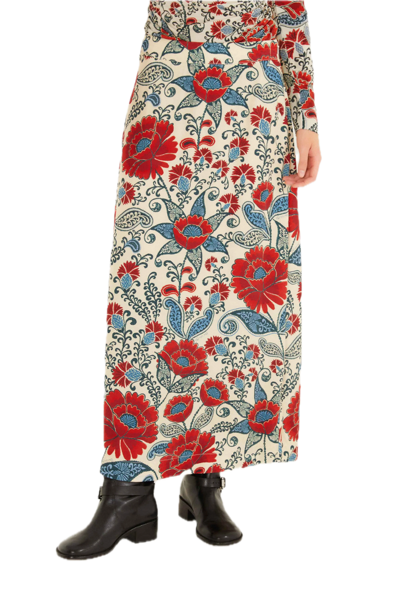 Francesca sand maxi skirt