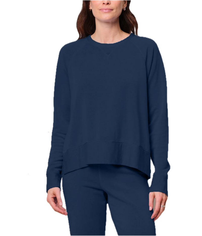 Raglan slit sweatshirt - Navy