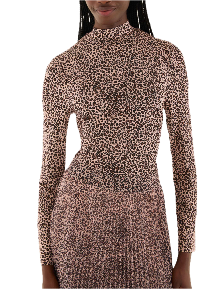 Baby leopard pink top