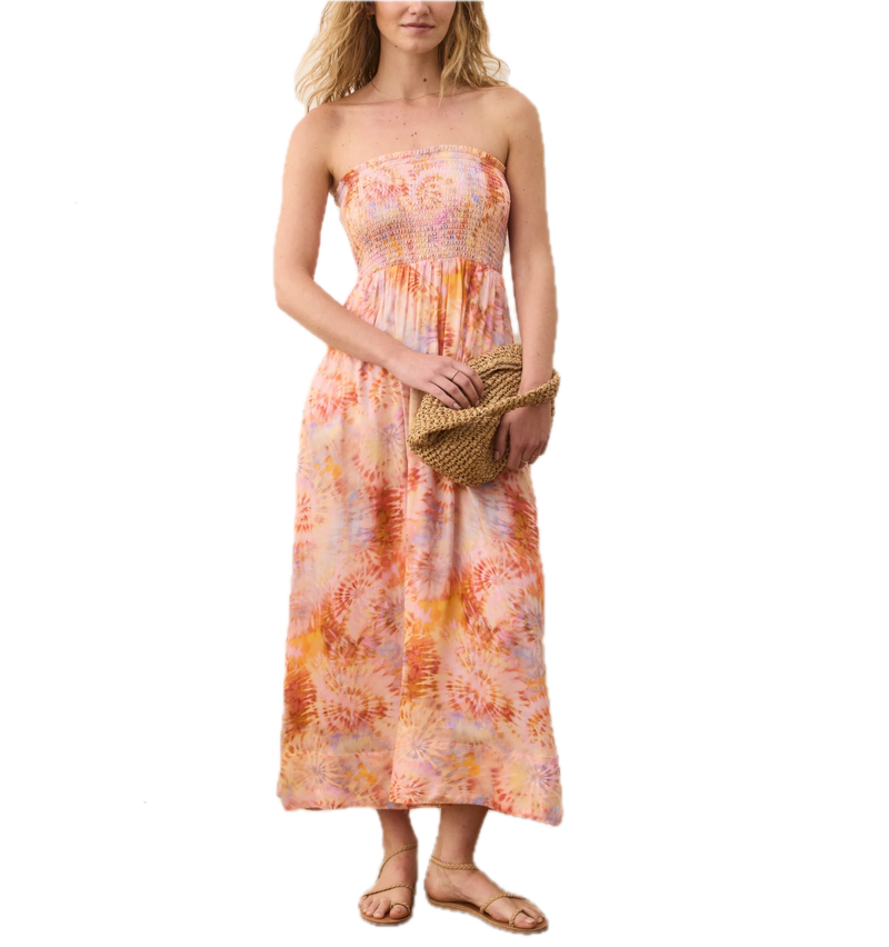Sutton strapless maxi - tie dye
