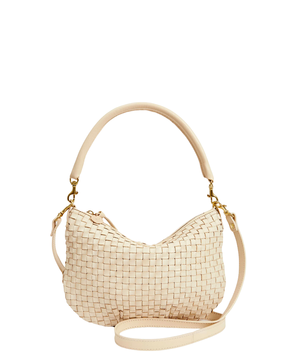 Petit moyen messenger - cream woven checker