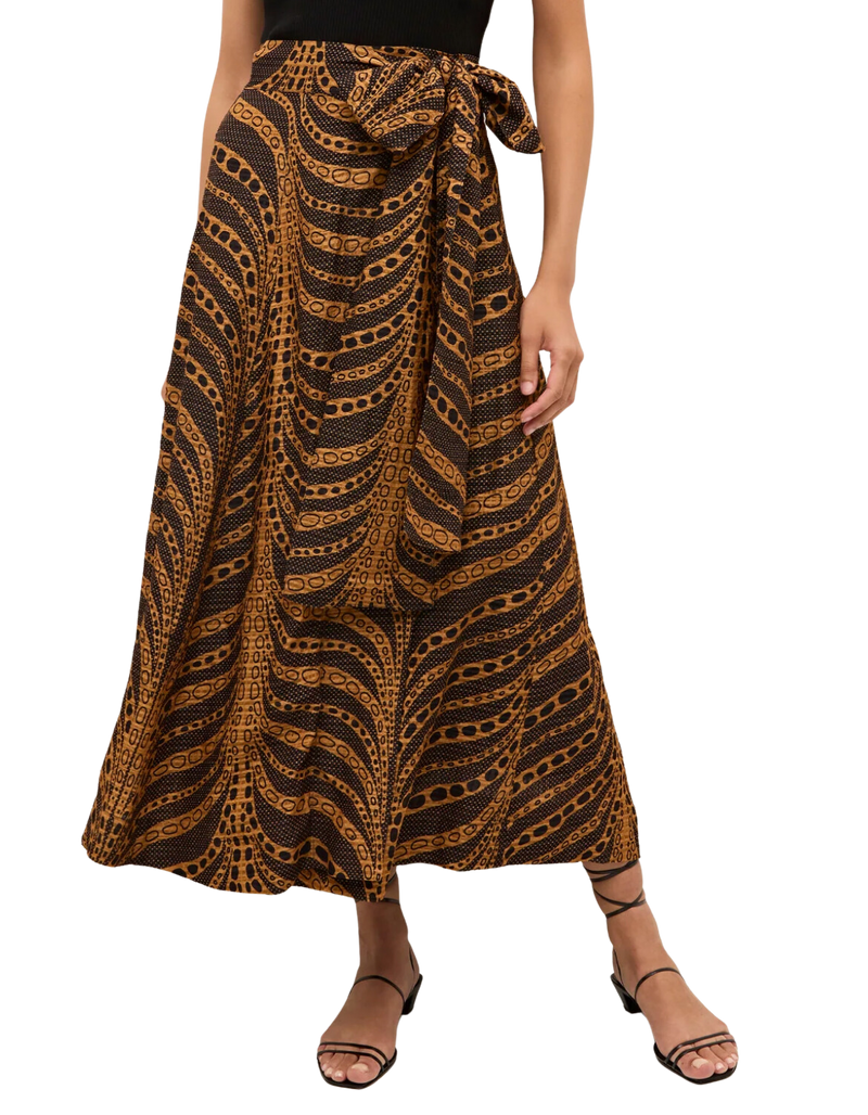 Estine wrap skirt - tigris