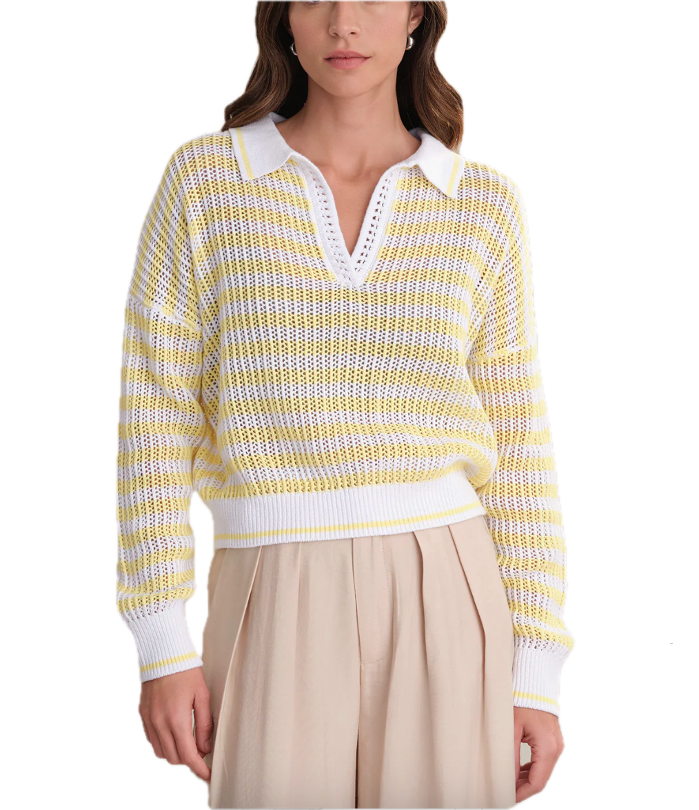 Kimberly striped tipping pullover