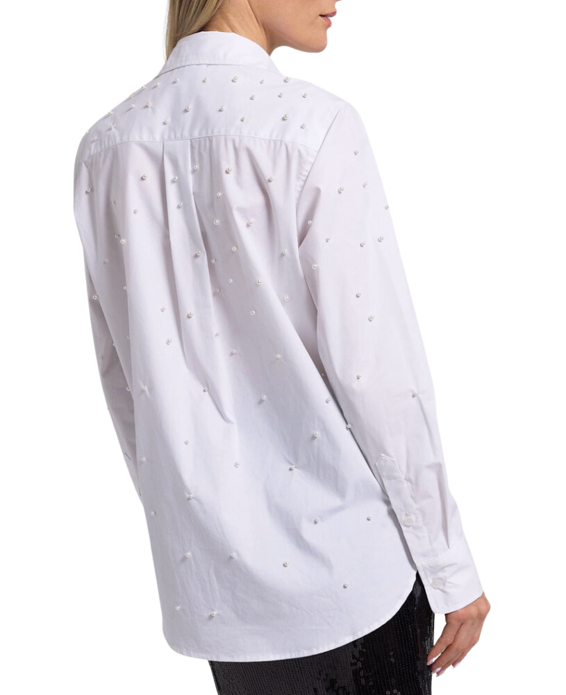 Marcello pearl poplin shirt - white